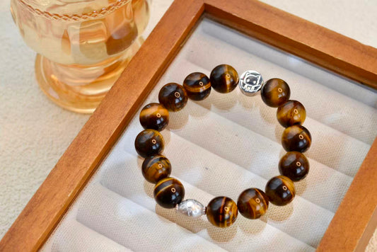 Tiger’s eye NFC crystal bracelet for courage and focus